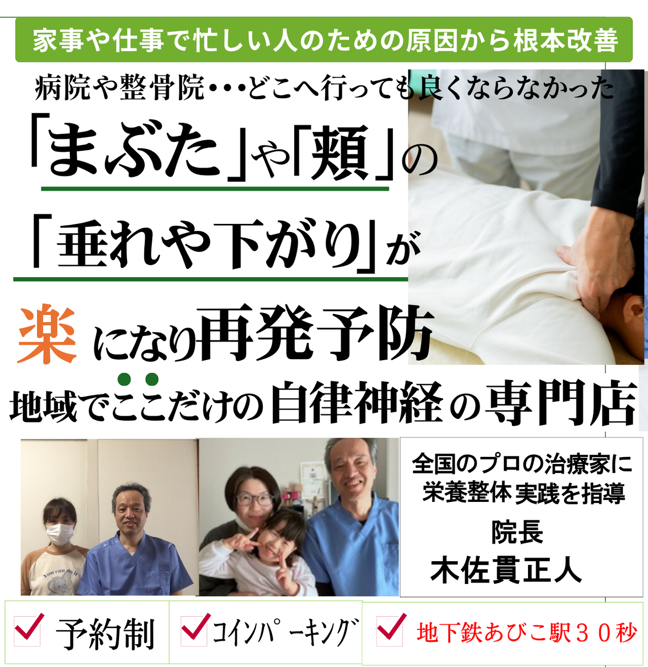 眼瞼下垂　頬骨　顎首